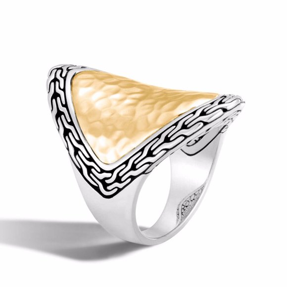 Exaggerated Hiphop Two Tone 925 Silver Filled Ring - Picture 2 of 4